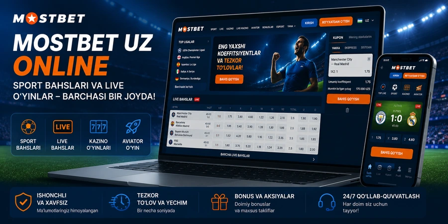 Mostbet uz online sayt bo‘limlari va Live qo‘llanmasi